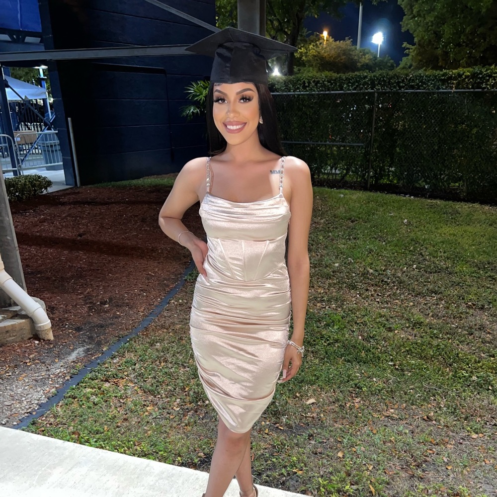 Champagne Midi Dress